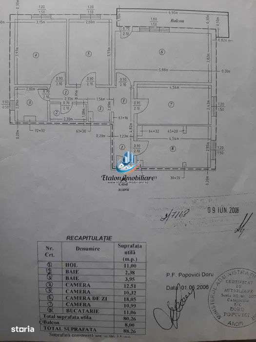 Apartament 4 camere, etaj 2, zona Spital, la A-uri, Piatra Neamt — fotografia 2