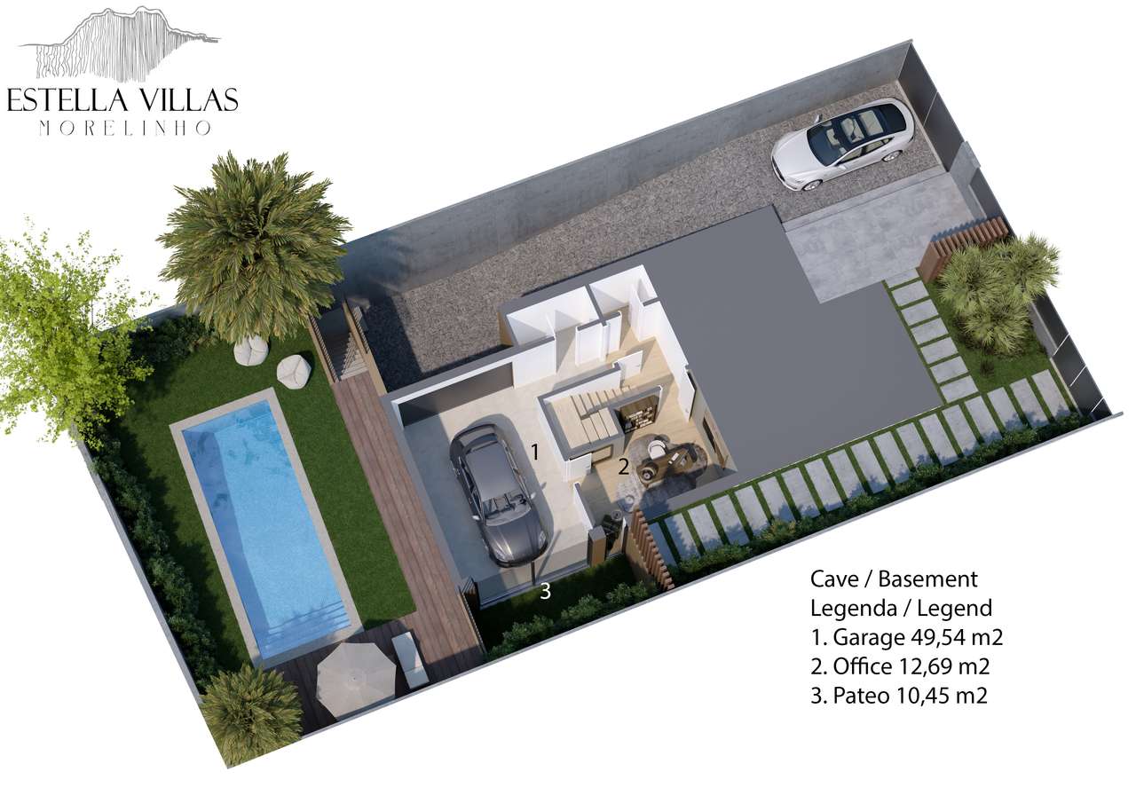 Moradia T4 com piscina, garagem e vista jardim e serra-43