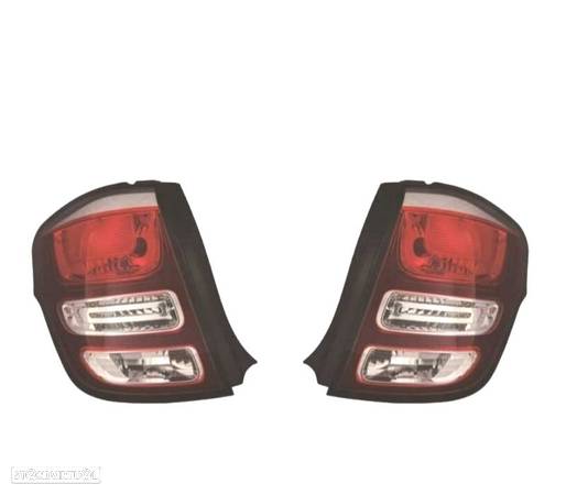 FAROLINS PARA CITROEN C3 RESTYLING 13-16 BRANCO VERMELHO - 1