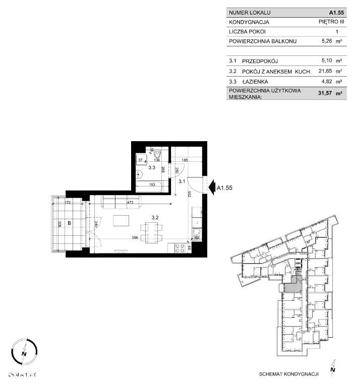 Kawalerka 31 m2-Balkon-Zakrzówek-Widok na zieleń-Bez prowizji - Pełny obrazek: 2/7