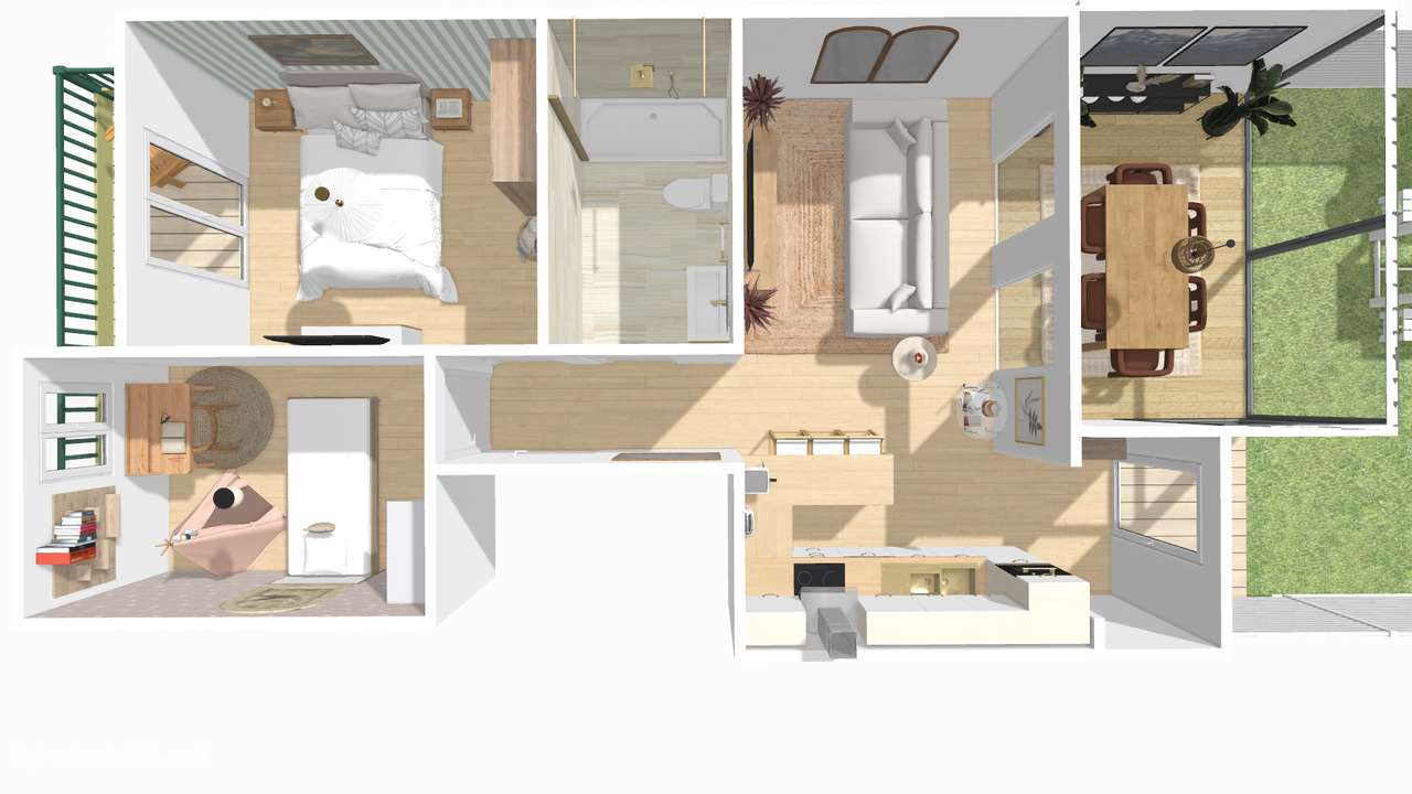T2 ÚNICO com 135m² de Quintal + Vista Cristo Rei - Grande imagem: 4/7