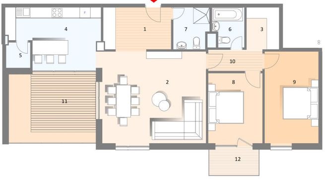 Apartament semifinisat de 3 camere, 100mp, 2 baii, zona Frunzisului