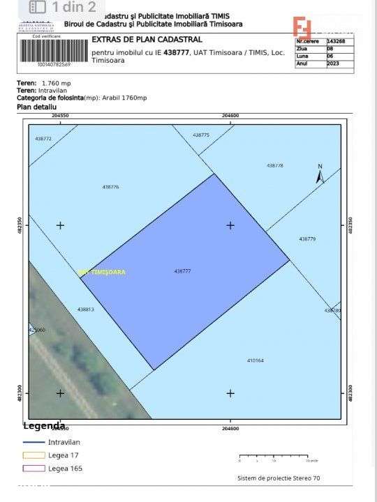 Teren intravilan 3546 mp, S+P+2E+M, Calea Torontalului - Imagine principală: 2/3