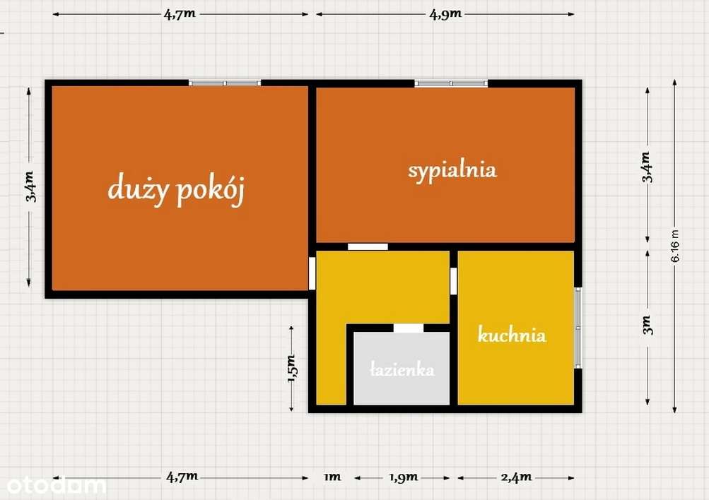 Dwupokojowe mieszkanie na 1 piętrze-9