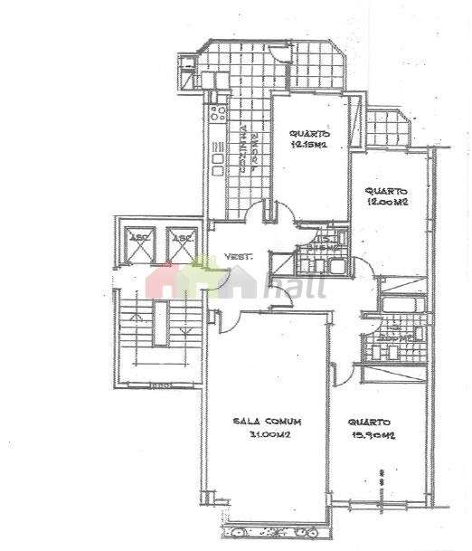 Apartamento T3 c/ garagem e arrecadação na Estrada da Luz-19