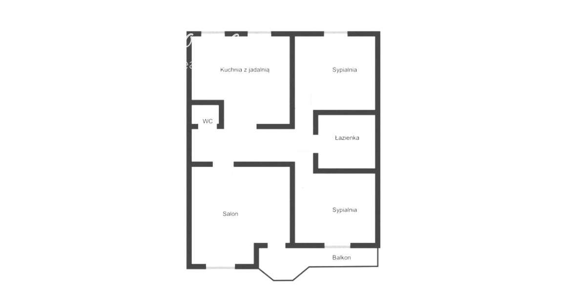 Duże, 3 pokojowe mieszkanie z balkonem ! Wśm-14