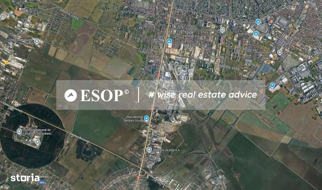 Teren 1,8ha, Jilava, deschidere 74m, Sos Giurgiului, Mateco, ID 15478-3