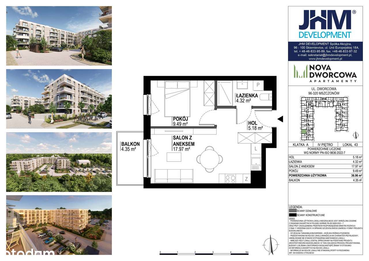 Nova Dworcowa | mieszkanie 2-pok. | A.4.43 - Pełny obrazek: 2/7