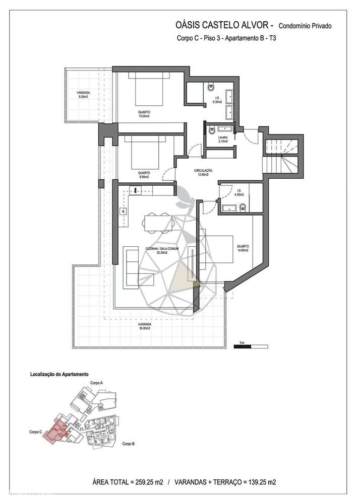 Apartamento T3 novo em condomínio fechado com piscina e garagem em Alv - Grande imagem: 4/59