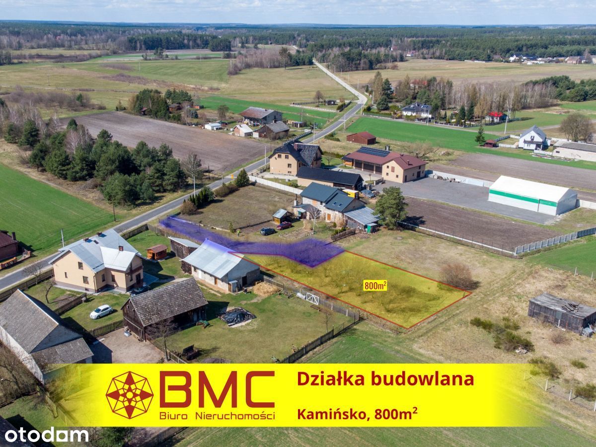 Działka budowlana Kamińsko 800m2