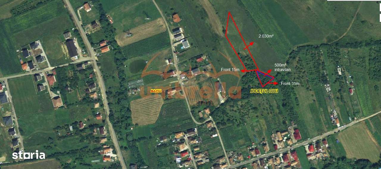 2 Terenuri de vanzare in Popesti Baciu 500m²+ 2.030m². - Imagine principală: 3/7