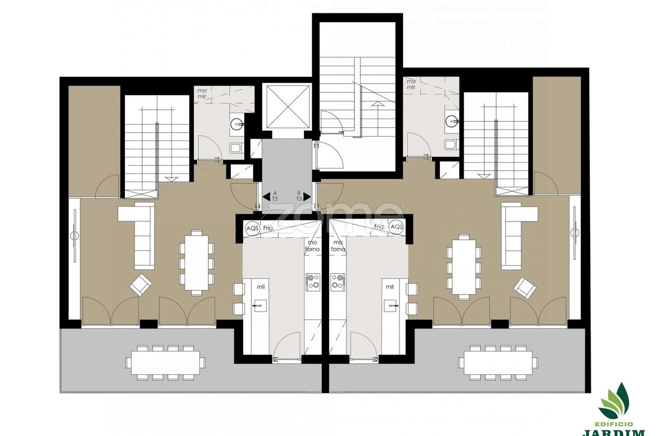 Apartamento T3 Duplex - Edifício Jardim-17