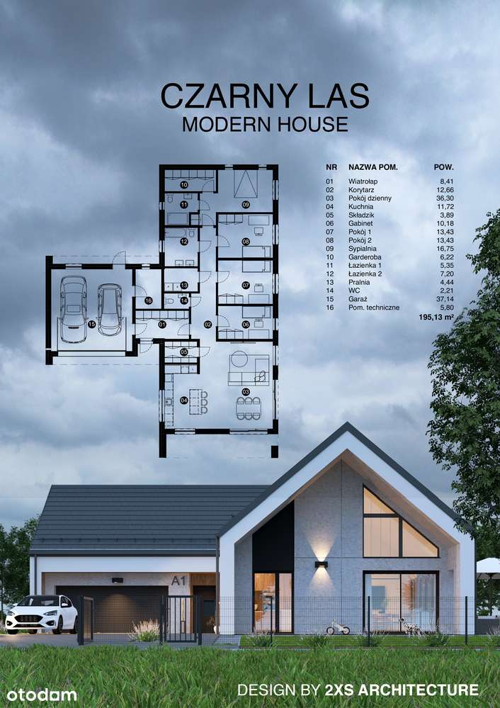 Dom jednorodzinny parterowy 195m2 , Kajetany !! Nowa inwestycja - Pełny obrazek: 4/6