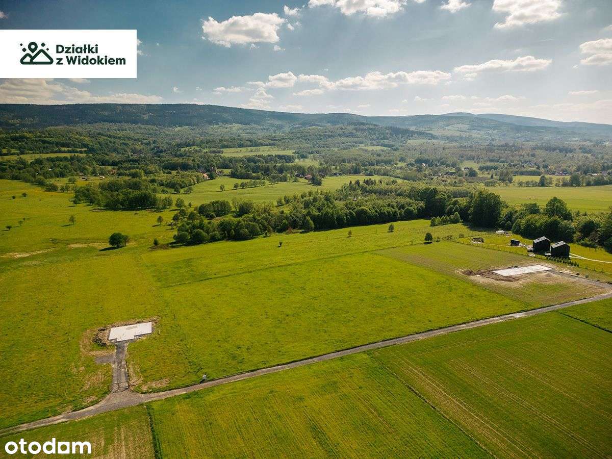 Rębiszów- działka siedliskowo-budowlana z widokiem na Pogórze Izerskie - Pełny obrazek: 4/5