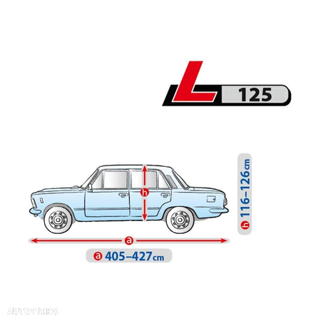 Prelata auto, husa exterioara Basic Garage L125 Sedan, 405-427 cm - 1