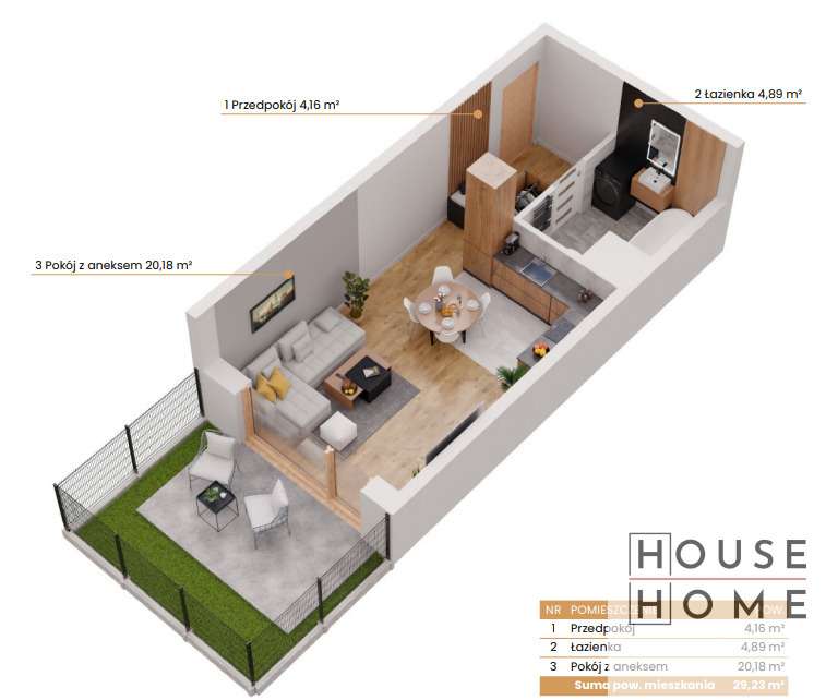 Nowa kawalerka na parterze z ogródkiem!-1