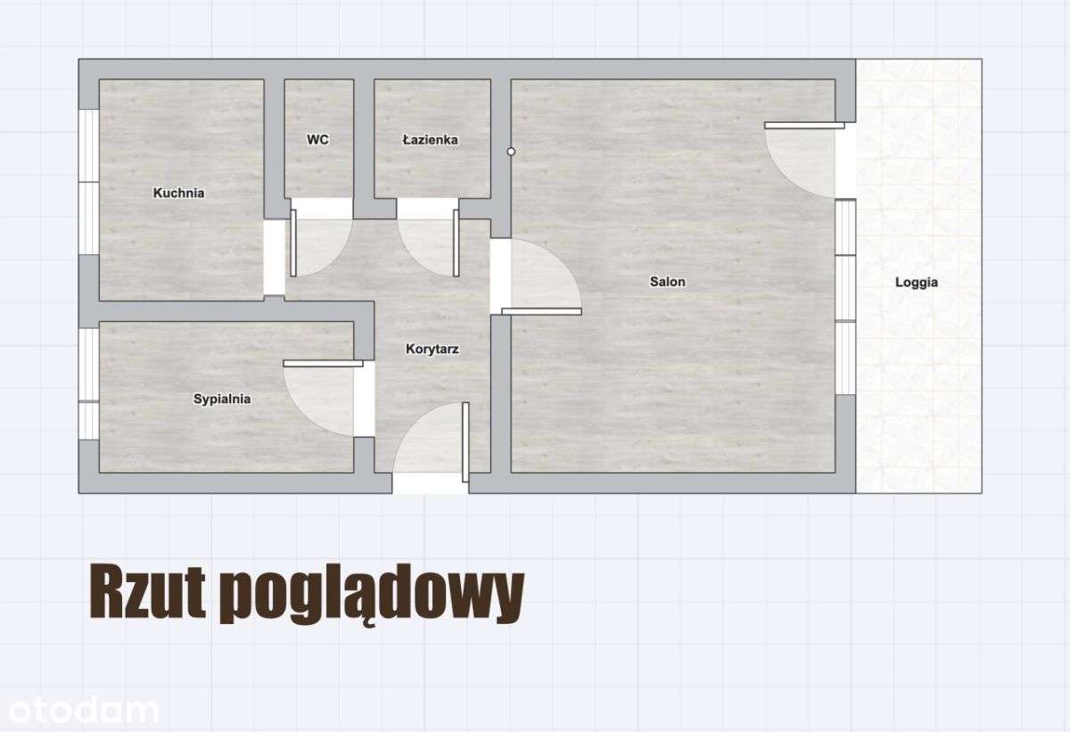 2 pokoje, II piętro, niski blok cegła, loggia-12