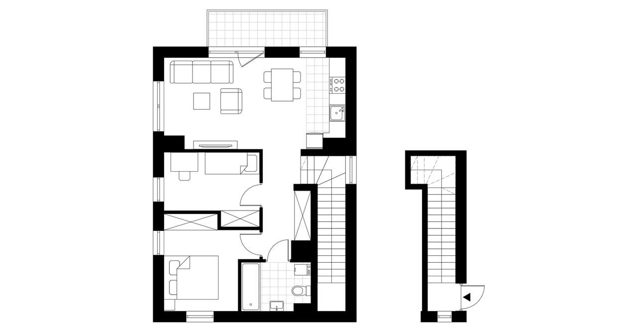3-pokojowe mieszkanie 47m2 + balkon Bezpośrednio - Pełny obrazek: 3/8