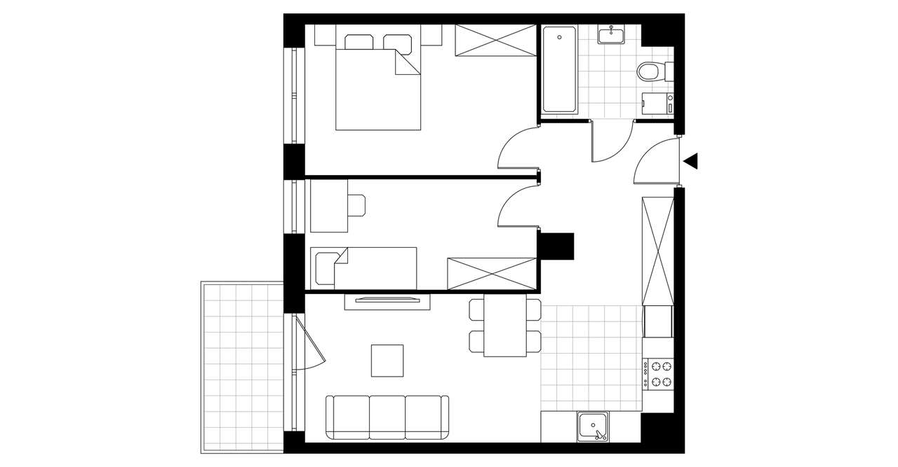 3-pokojowe mieszkanie 53m2 + balkon Bezpośrednio - Pełny obrazek: 3/8