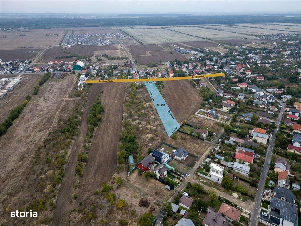 BUFTEA - FLAMANZENI,TEREN 5958 MP,DOSAR PUZ+AVIZE,TOATE UTILITATILE - Imagine principală: 5/7