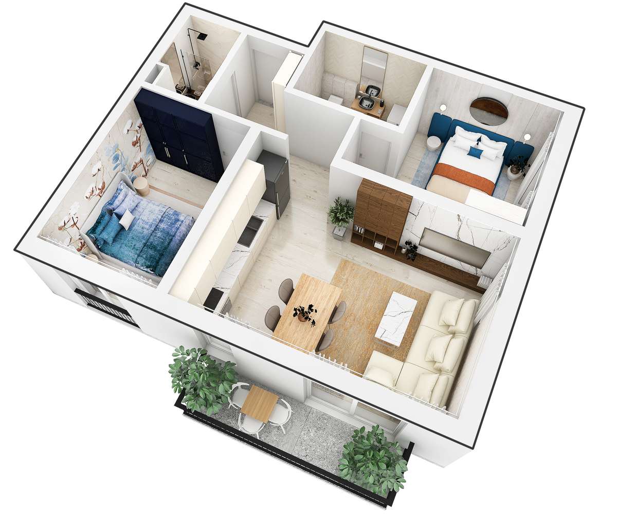 Apartament cu 3 camere finisat la cheie, Magnolia Residence Sibiu - Imagine principală: 2/9