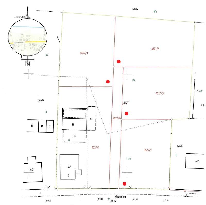 Atrakcyjne działki budowlane 900 - 1000 m2 Chruszczobród Mickiewicza