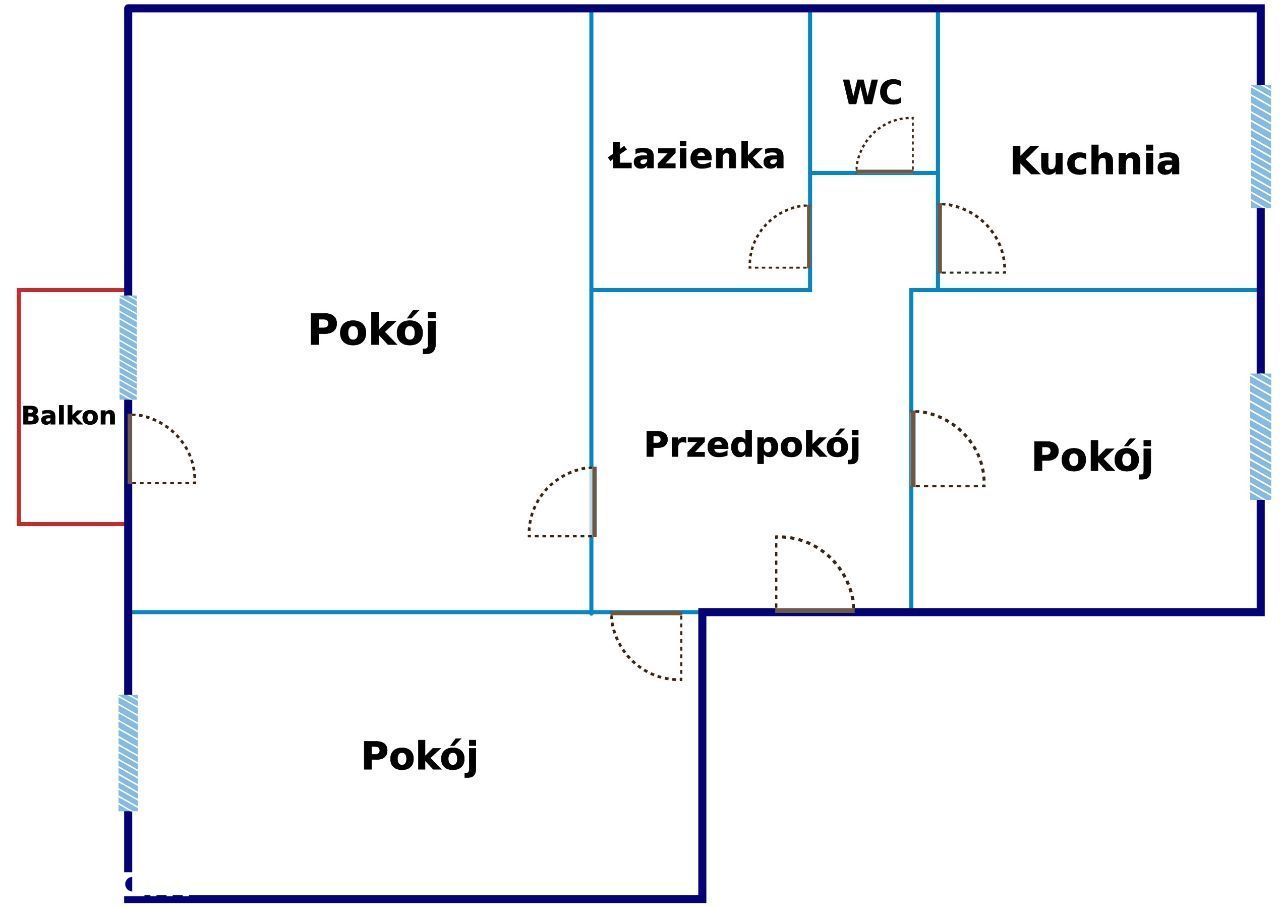 3 pokoje Retkinia- 1 pietro