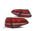 FAROLINS TRASEIROS FULL LED PARA VOLKSWAGEN VW GOLF 7 "LOOK GTI" 13-17 RED CRYSTAL VERMELHO CRISTAL - 1