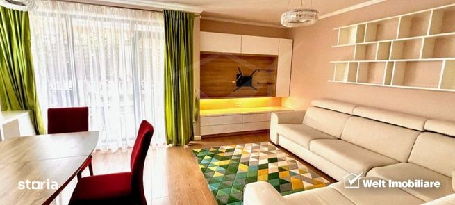 Apartament premium cu 3 camere pe 2 niveluri, gradina, terasa, 2 parca