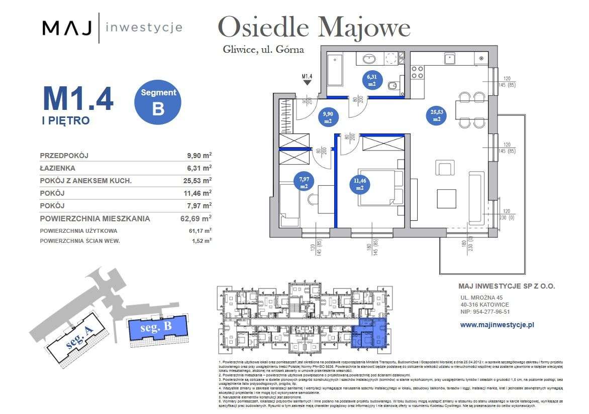 3 pokoje z balkonem – od dewelopera, Gliwice-1