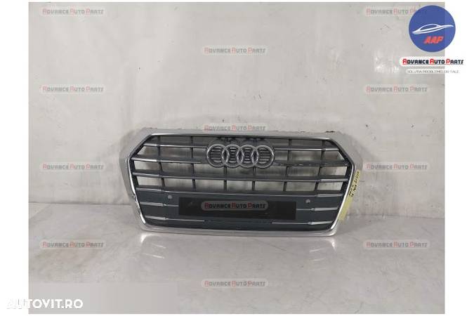 Grila Centrala Bara Fata Audi Q5 S Line 2016 2017 2018 2019 2020 originala cu senzori - 1