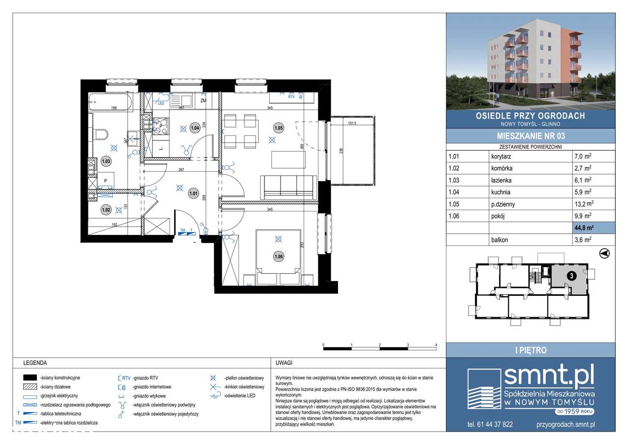 Osiedle Przy Ogrodach | mieszkanie 2-pok. | 3 - Pełny obrazek: 2/7