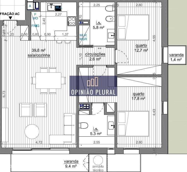 T2 Premium com Varanda e Garagem  Avintes-17