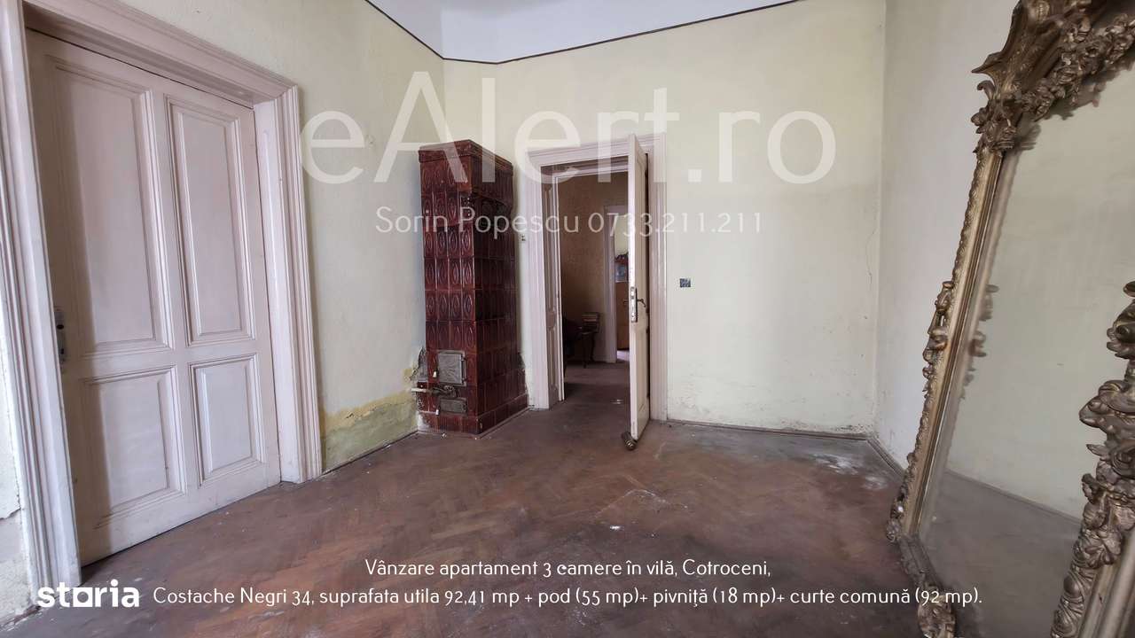 Apartament cu 3 camere în vilă, Cotroceni – Costache Negri 34-7