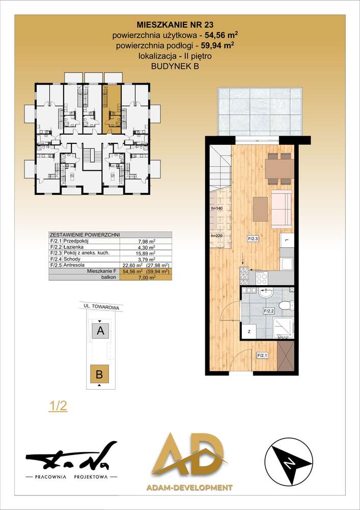 3-pokojowe mieszkanie 54m2 + balkon Bez Prowizji - Pełny obrazek: 3/13