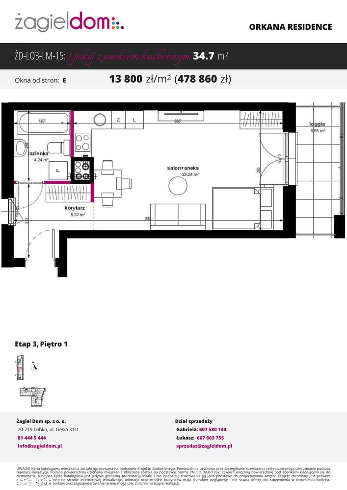 Orkana Residence 3 | mieszkanie 1-pok. | 1_15 - Pełny obrazek: 2/7