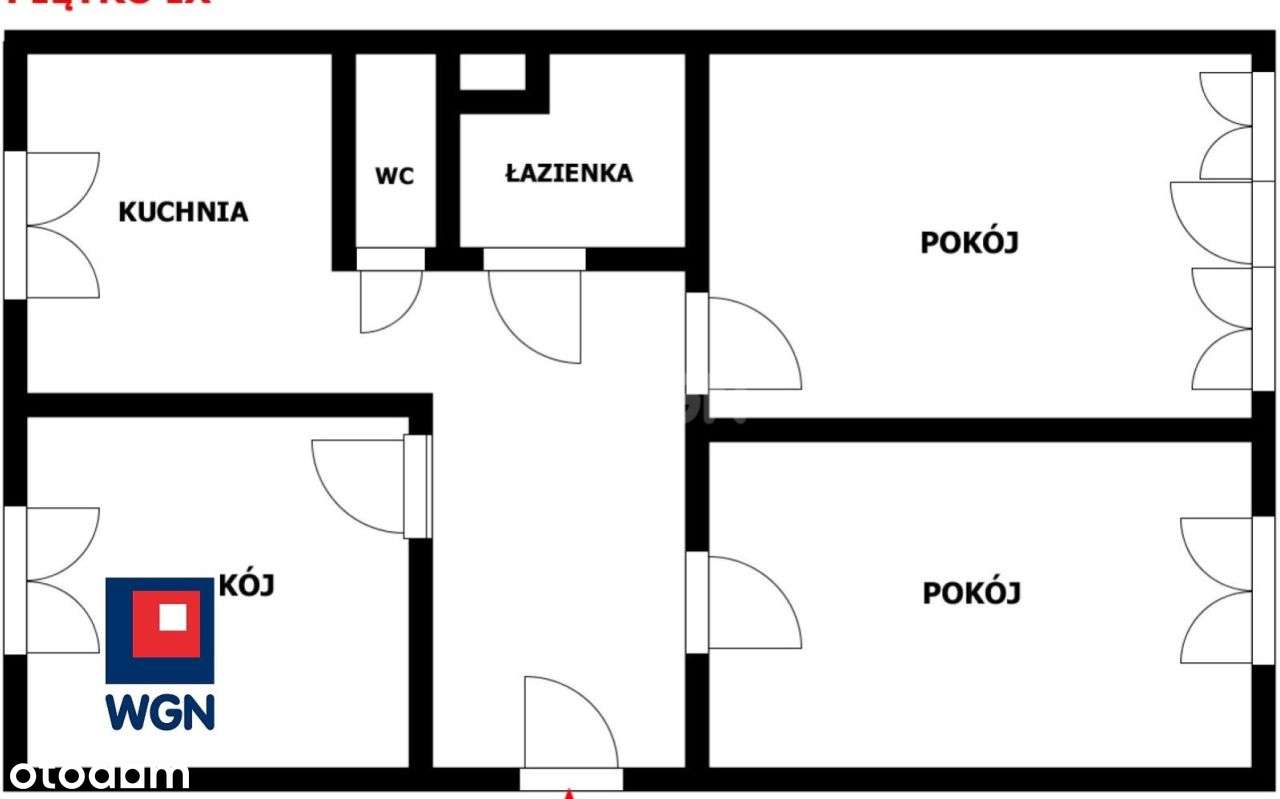 Mieszkanie, 55,60 m², Legnica – pohled 2