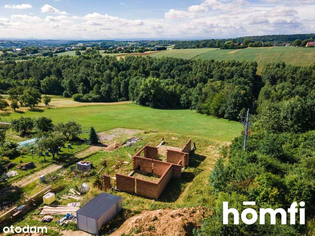 Widokowa działka + projekt i rozpoczęta budowa - Pełny obrazek: 4/11