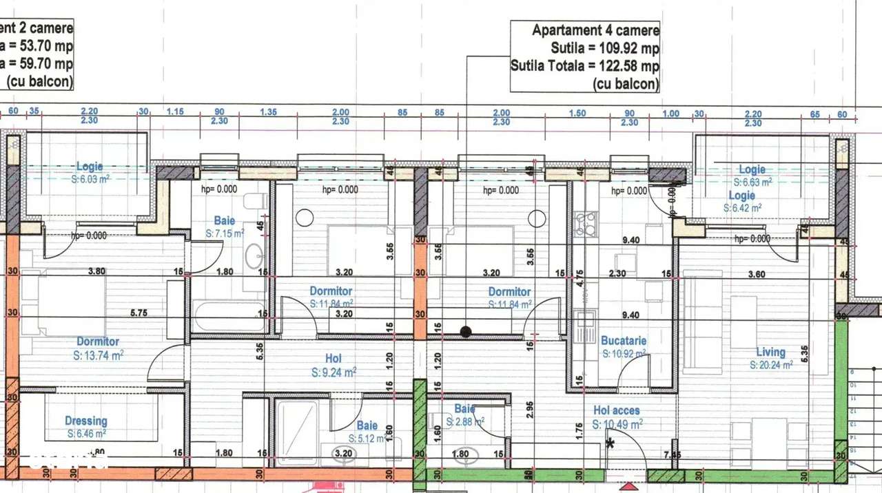 4 Camere 110mp utili / 3 bai/15min metrou 1 Dec/ decomandat/ Etaj 3-1