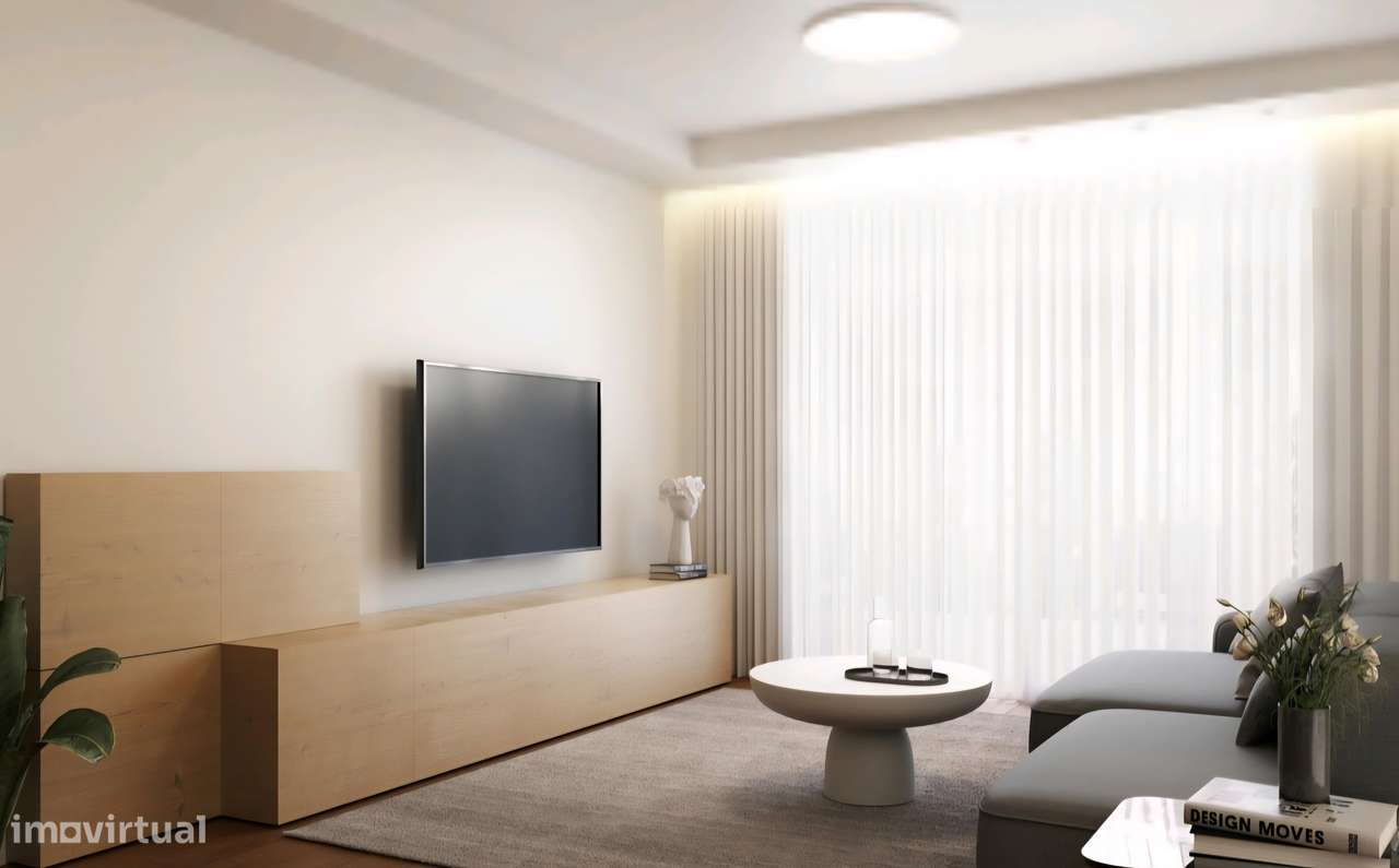 T1 Novo com home office e lugar de estacionamento Centro de Almada - Grande imagem: 4/6