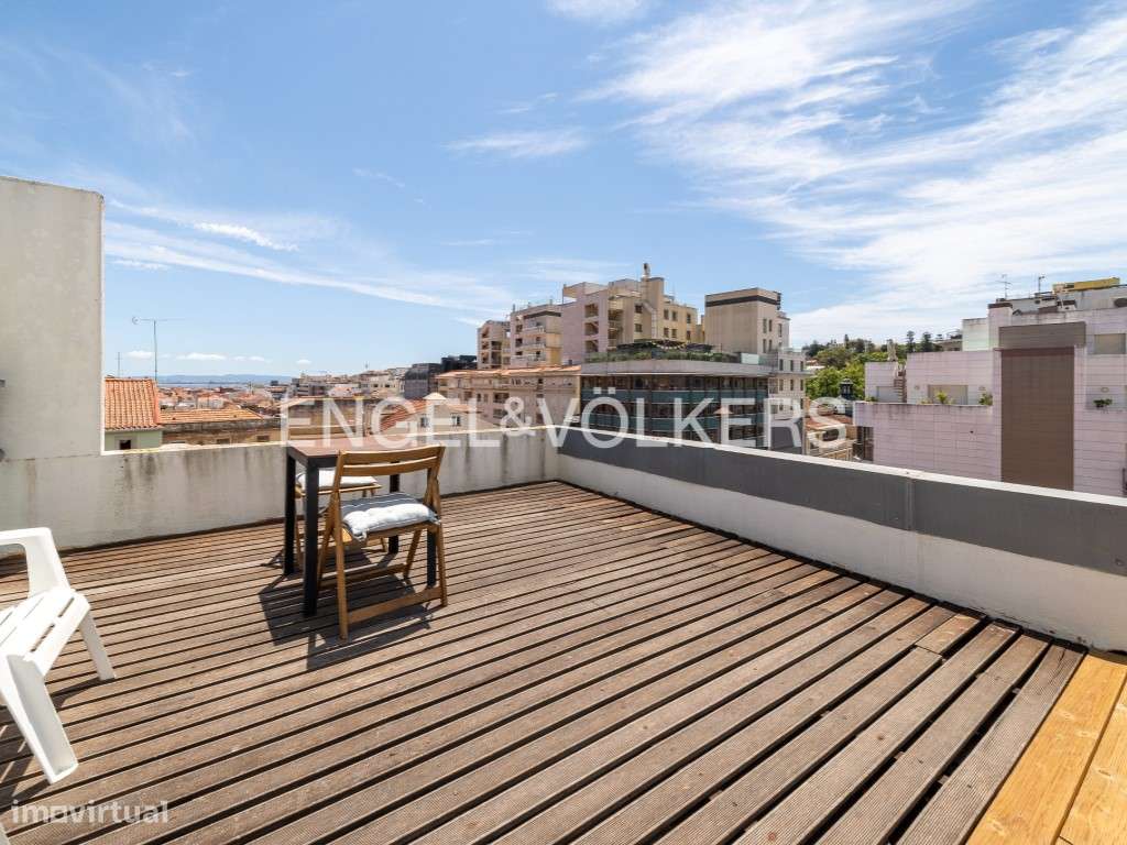 Apartamento T1 com Terraço Privativo na Avenida da Liberdade-0