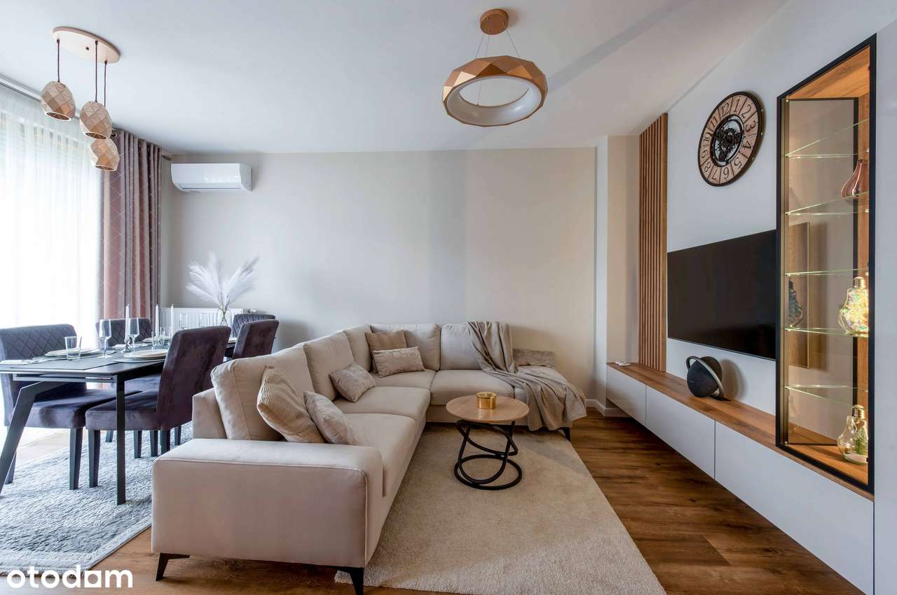 Nowe, wykończone 3 pok. o pow. 61 m2, + loggia, miasteczko Wilanów.-2