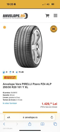 Cauc Pirelli 295/30/R20 noi dot 2016 2 buc - 7