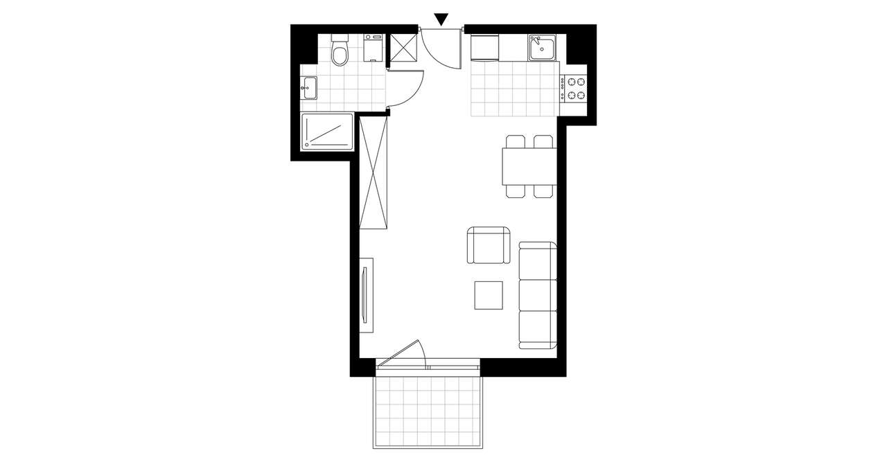 1-pokojowe mieszkanie 33m2 + balkon Bez Prowizji - Pełny obrazek: 3/8