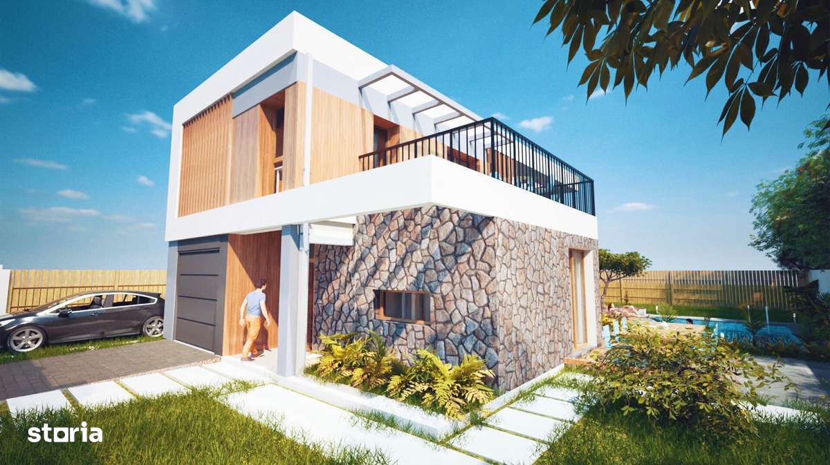 Vila Exclusiva cu PIscina si Gradina.Ansamblu Premium Certificat NZEB - Imagine principală: 4/7