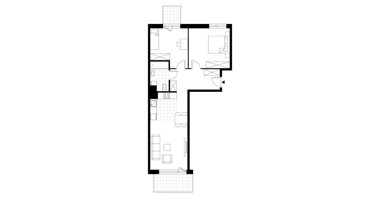 3-pokojowe mieszkanie 65m2 + 2 balkony - Pełny obrazek: 3/8