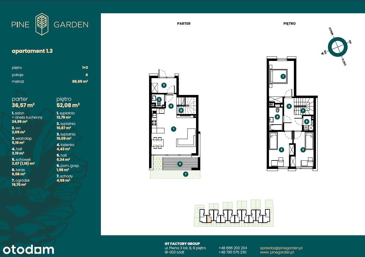 Dom 88,65 m²|4 pokoje| Pine Garden|ogród +2 miejsca postojowe w cenie - Pełny obrazek: 2/9