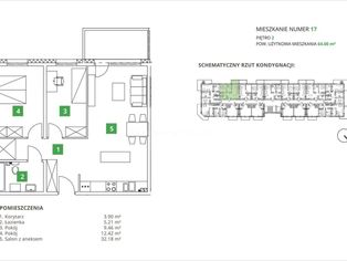 Nowe Mieszkanie! 3 pokoje, 64m2, 2 piętro, balkon!
