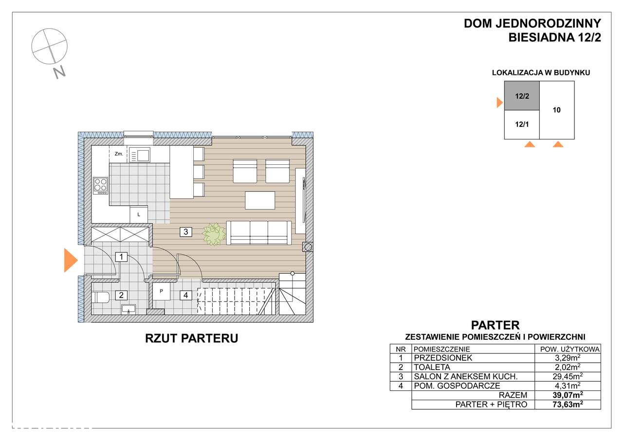 Nowoczesna zabudowa Poznań Spławie ul. Biesiadna 12/2-1