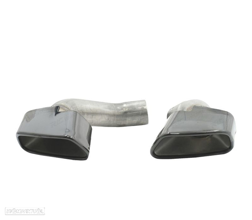 PONTEIRAS DE ESCAPE PARA BMW X5 12-18 LOOK M TECH PRETAS - 4